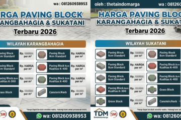 Harga Paving Block Karangbahagia & Sukatani