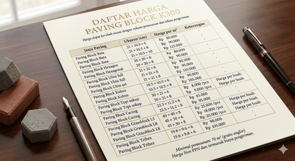 paving block harga