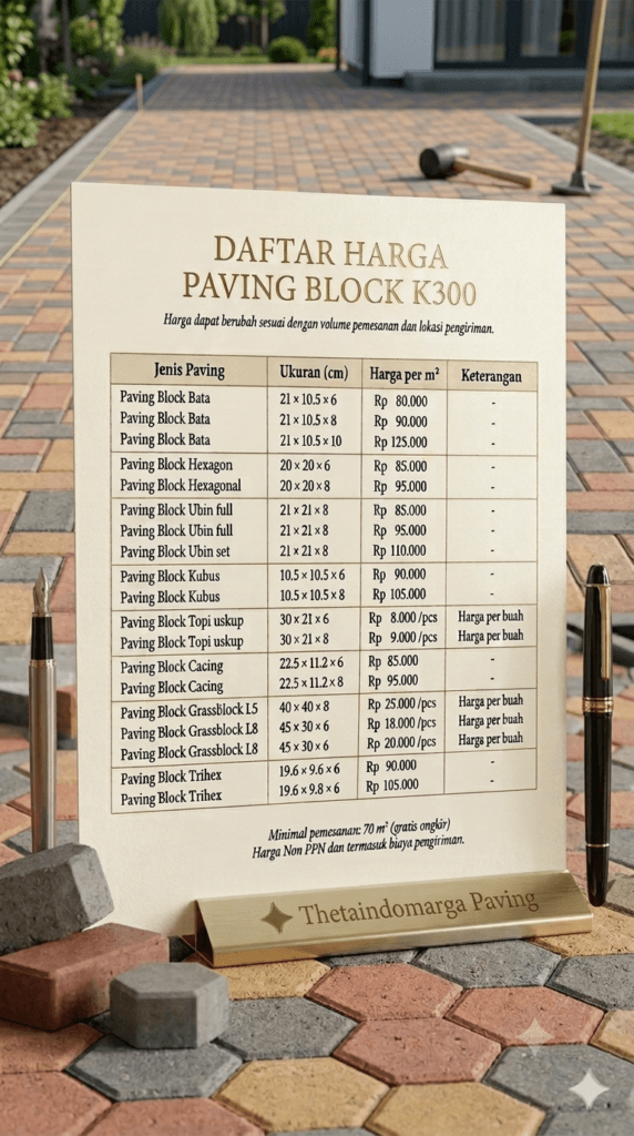 Harga Paving Block Serpong