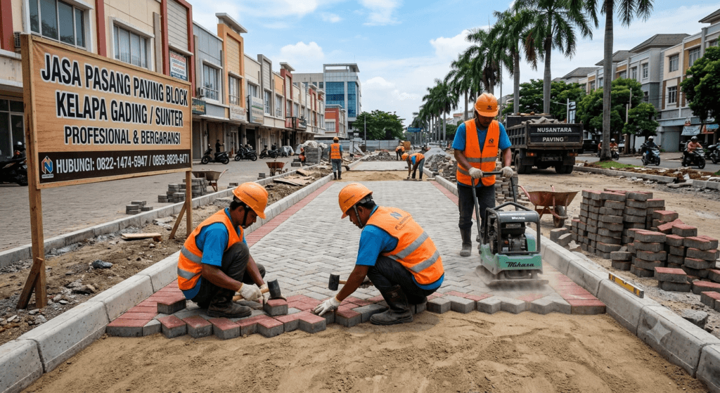 Jasa pasang paving block Kelapa Gading