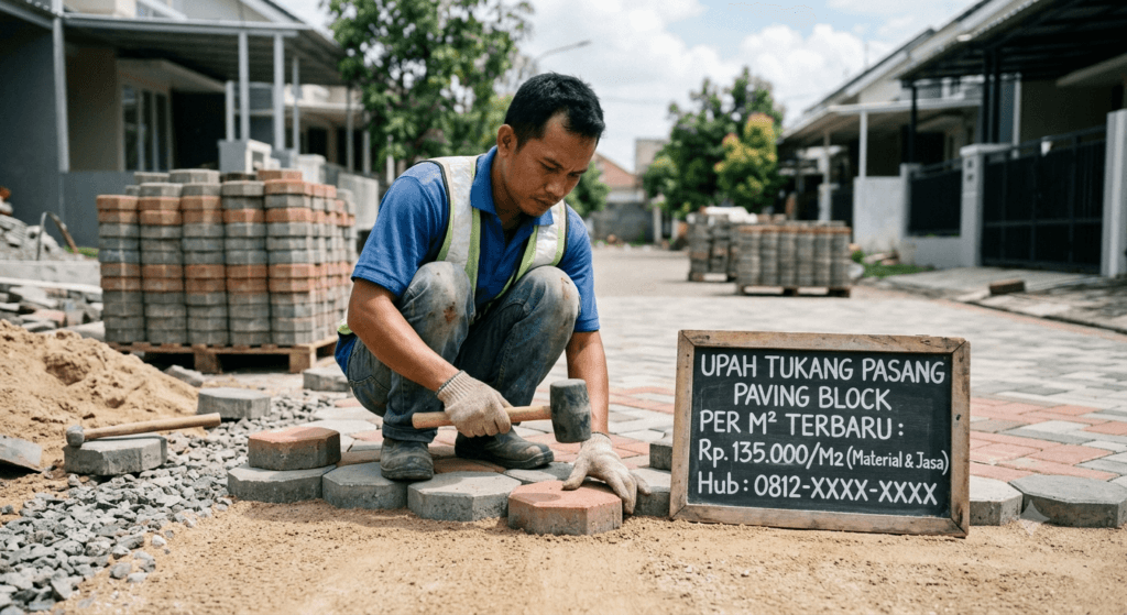 Upah Tukang Pasang Paving Block Per M²