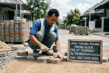 Upah Tukang Pasang Paving Block Per M²