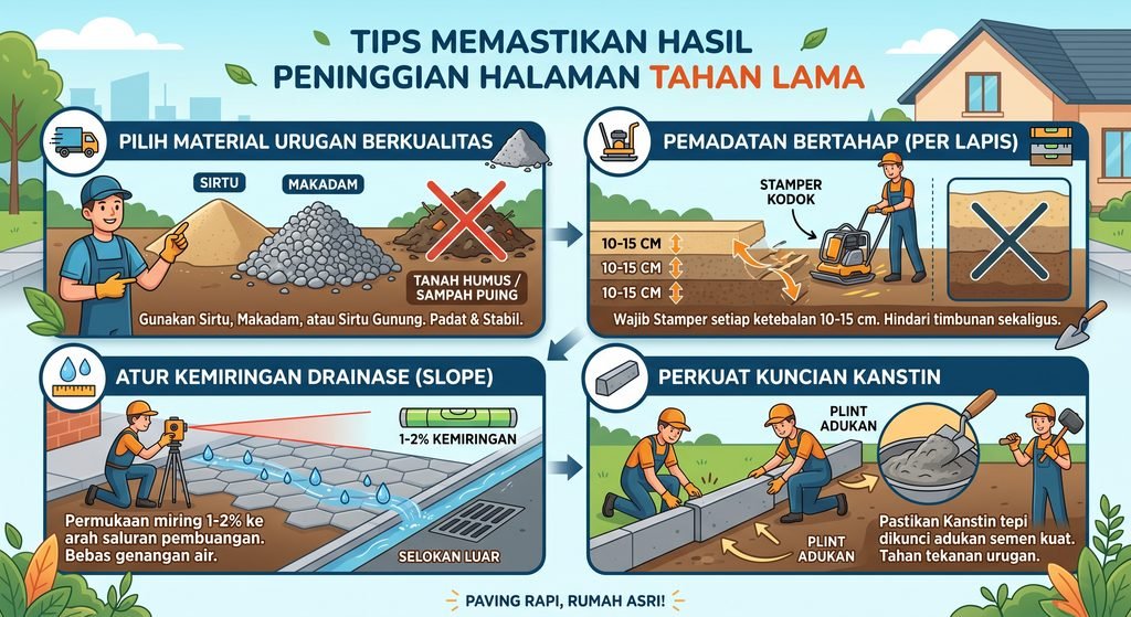 Jasa Peninggian Halaman Paving Block