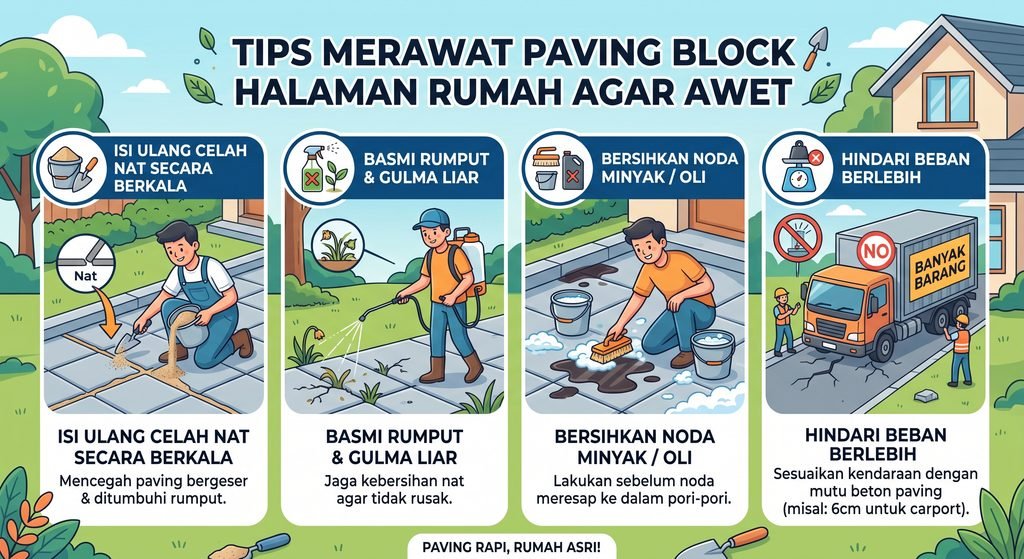Jasa pasang paving block halaman rumah