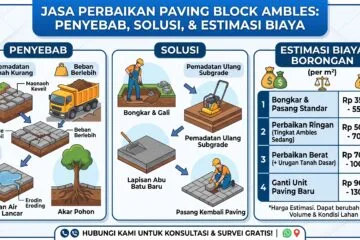 Jasa perbaikan paving block ambles