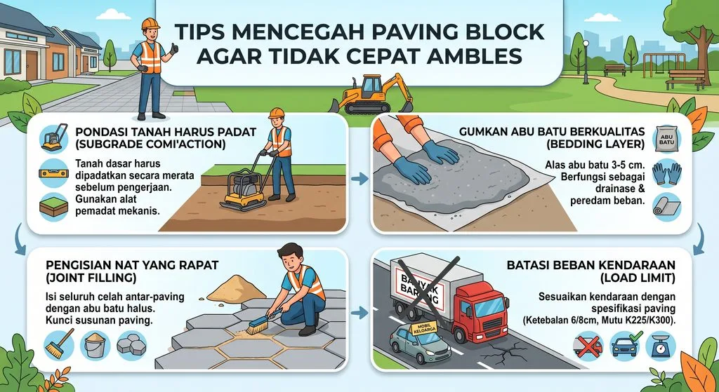 Jasa perbaikan paving block ambles