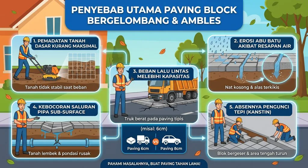 Jasa perbaikan paving block ambles