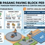 RAB pasang paving block per m2
